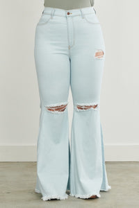 You Give me the Blues Denim Flare Jeans