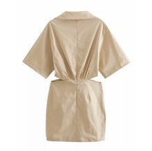 Load image into Gallery viewer, Khaki Cutout Dress
