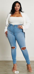 Classic Distressed Skinny Jeans